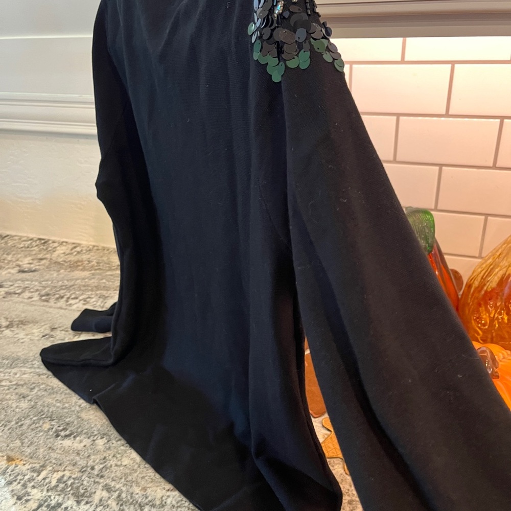 BNT Chicos size 2 sweater pullover black ready for holidays - Picture 8 of 11